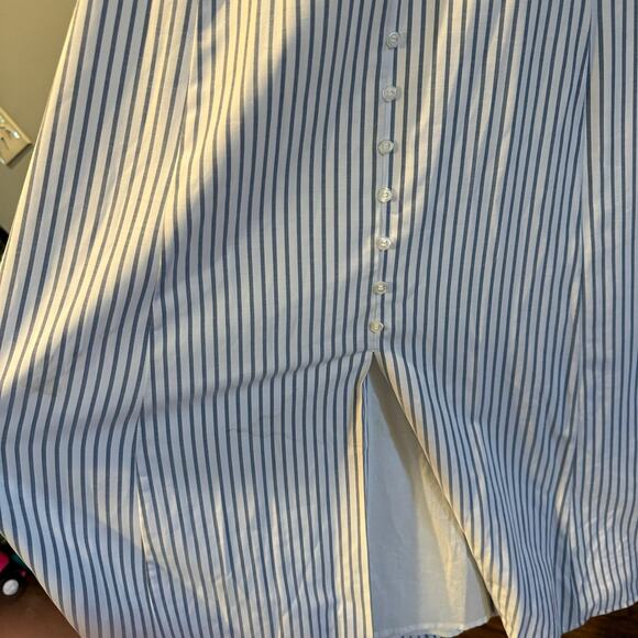 Gianni Bini Romantic Lara Stripe Flutter Sleeve Maxi Dress | Size 12 - Picture 7 of 14